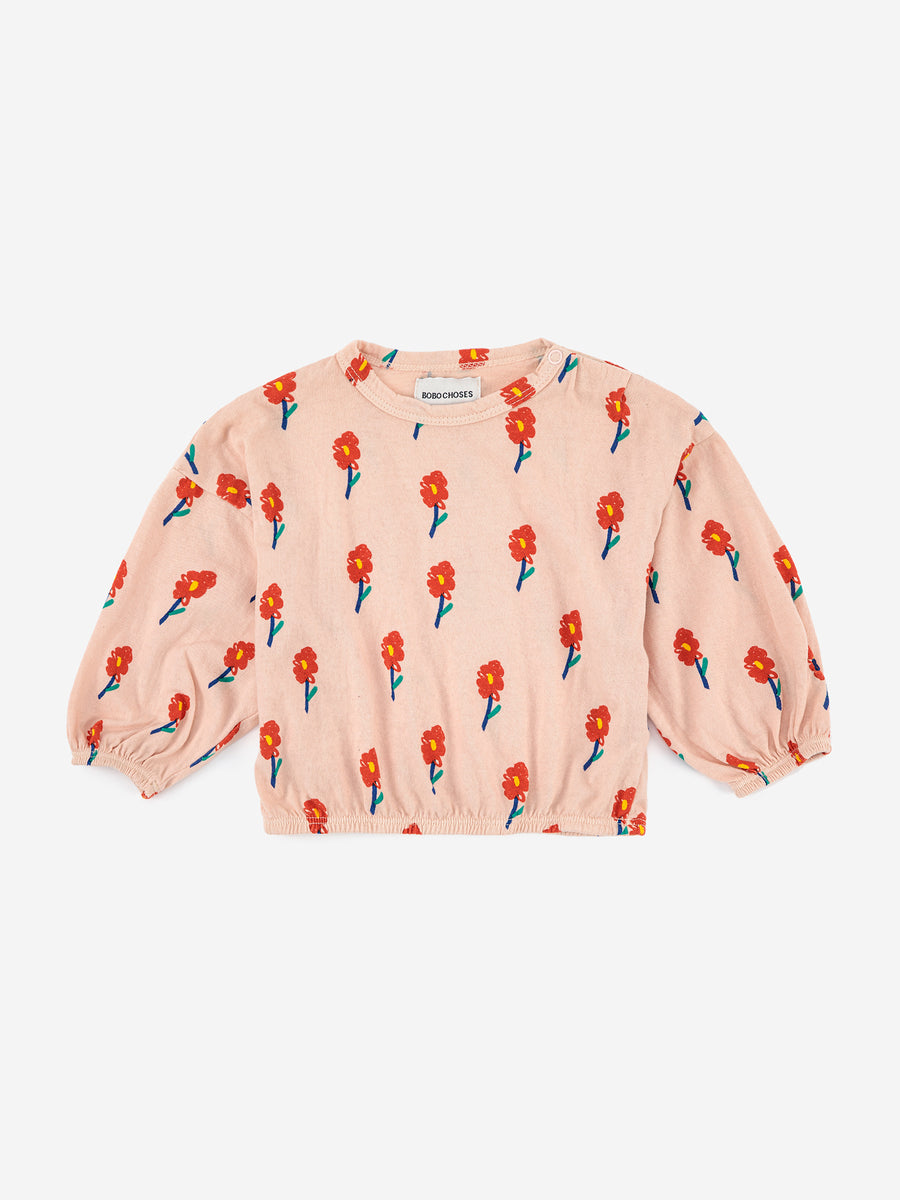FLOWERS ALL OVER LONG SLEEVE T-SHIRT