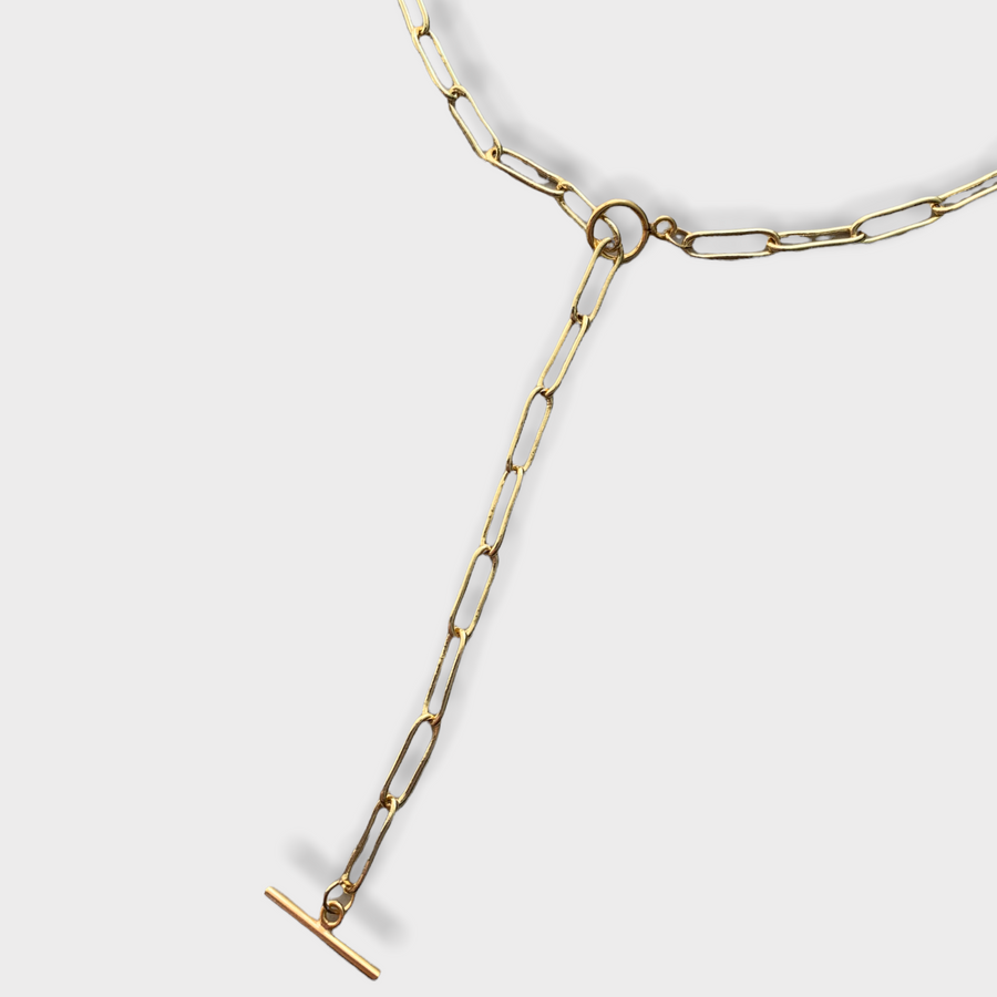 BIG CHAIN 18K GOLD PLATED CHOKER-NECKLACE